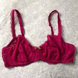 Gillian & O’Malley hot pink lace bra